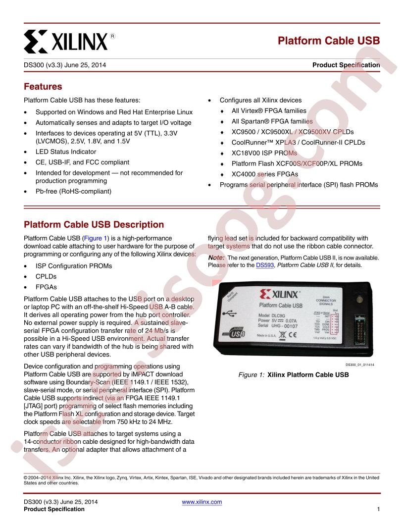 Platform Cable USB Specification