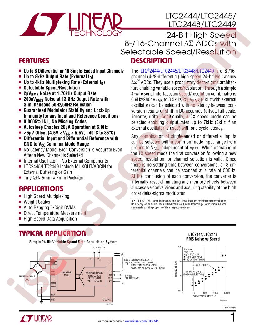 LTC2444-45, LTC2448-49 Datasheet