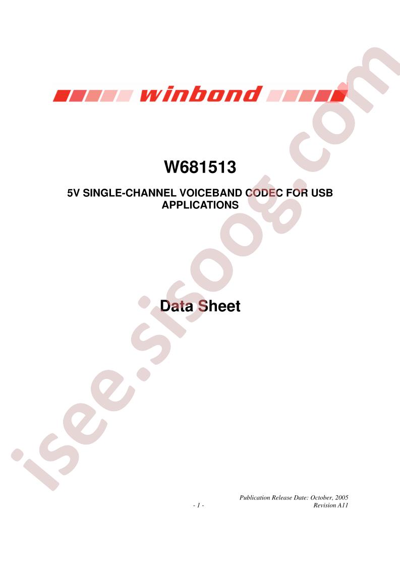 W681513 Series
