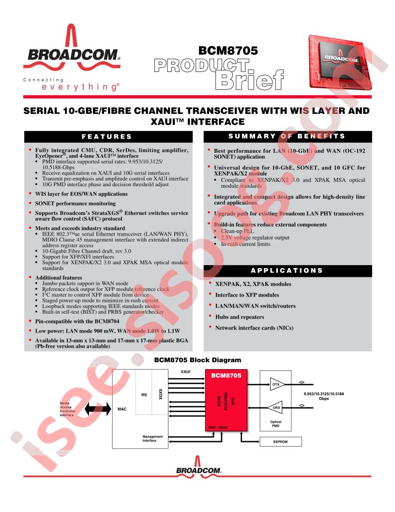 BCM8705 Brief
