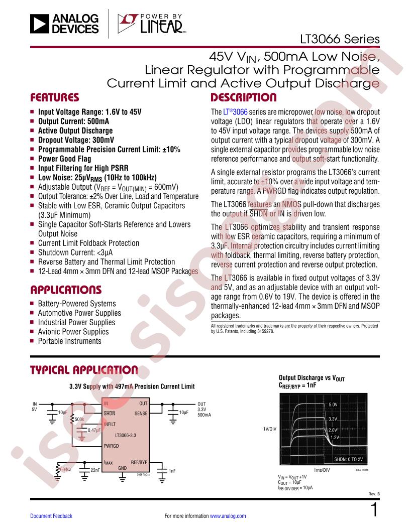 LT3066 Datasheet