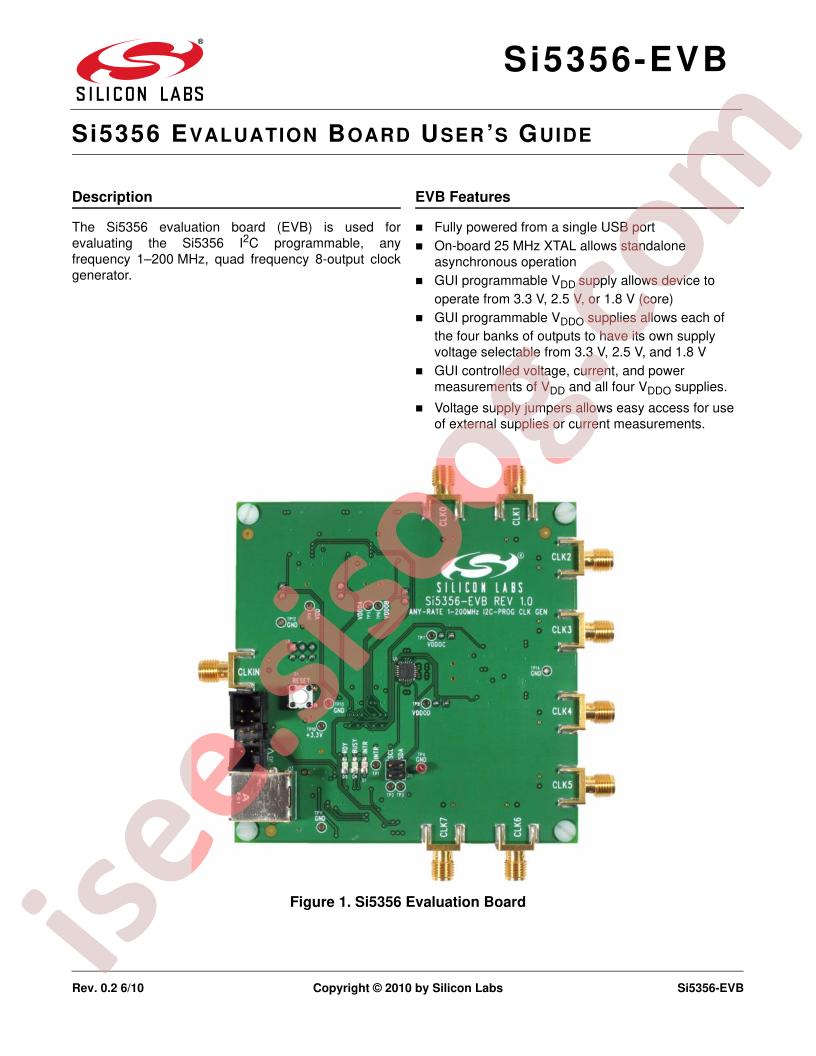 Si5356-EVB Guide