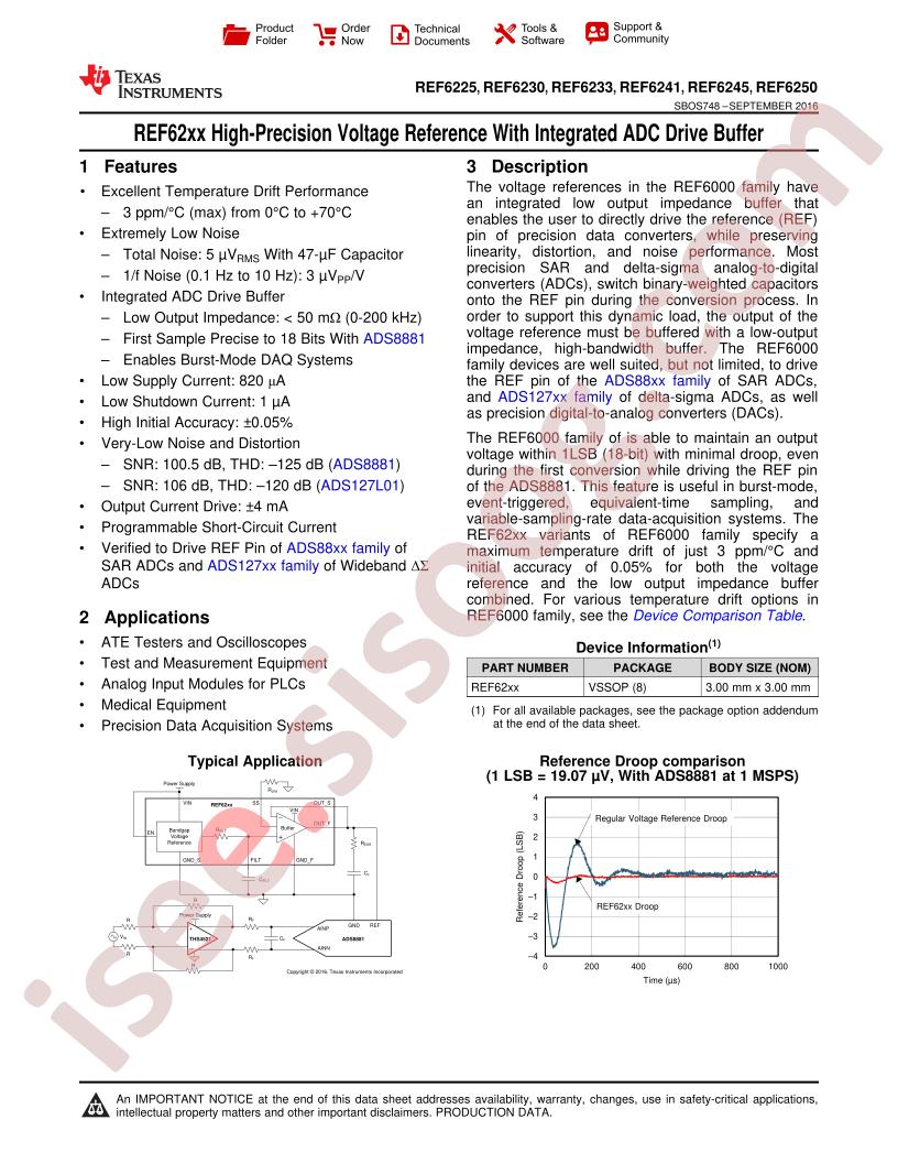 REF62xx Datasheet