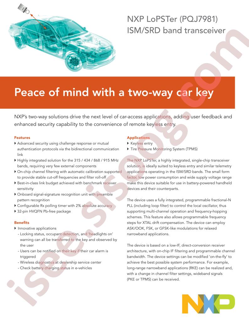 PCF7900, PQJ7911 Brochure