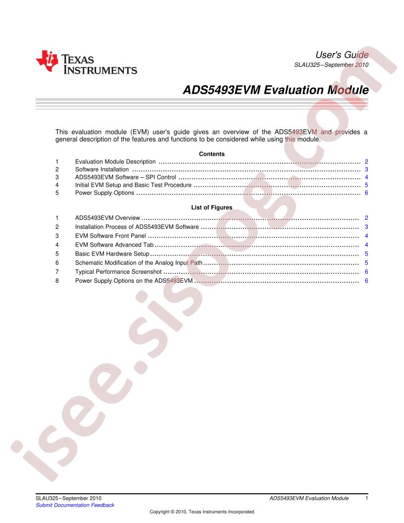 ADS5493EVM Eval Module