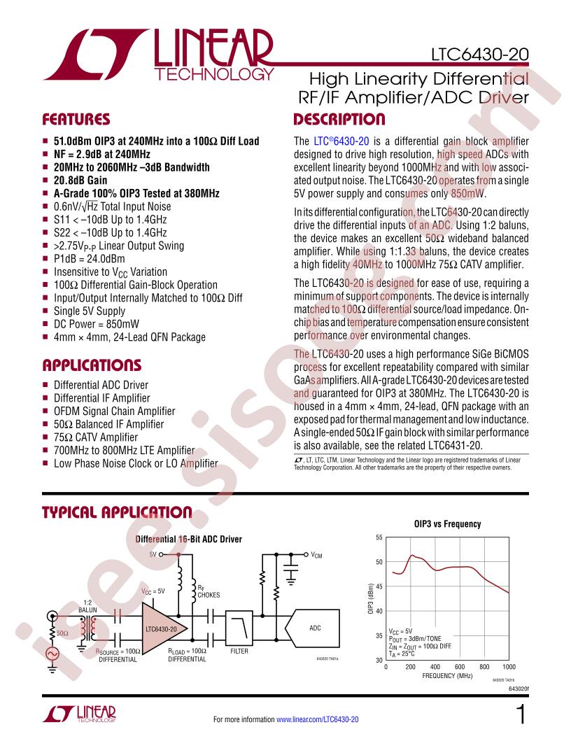 LTC6430-20