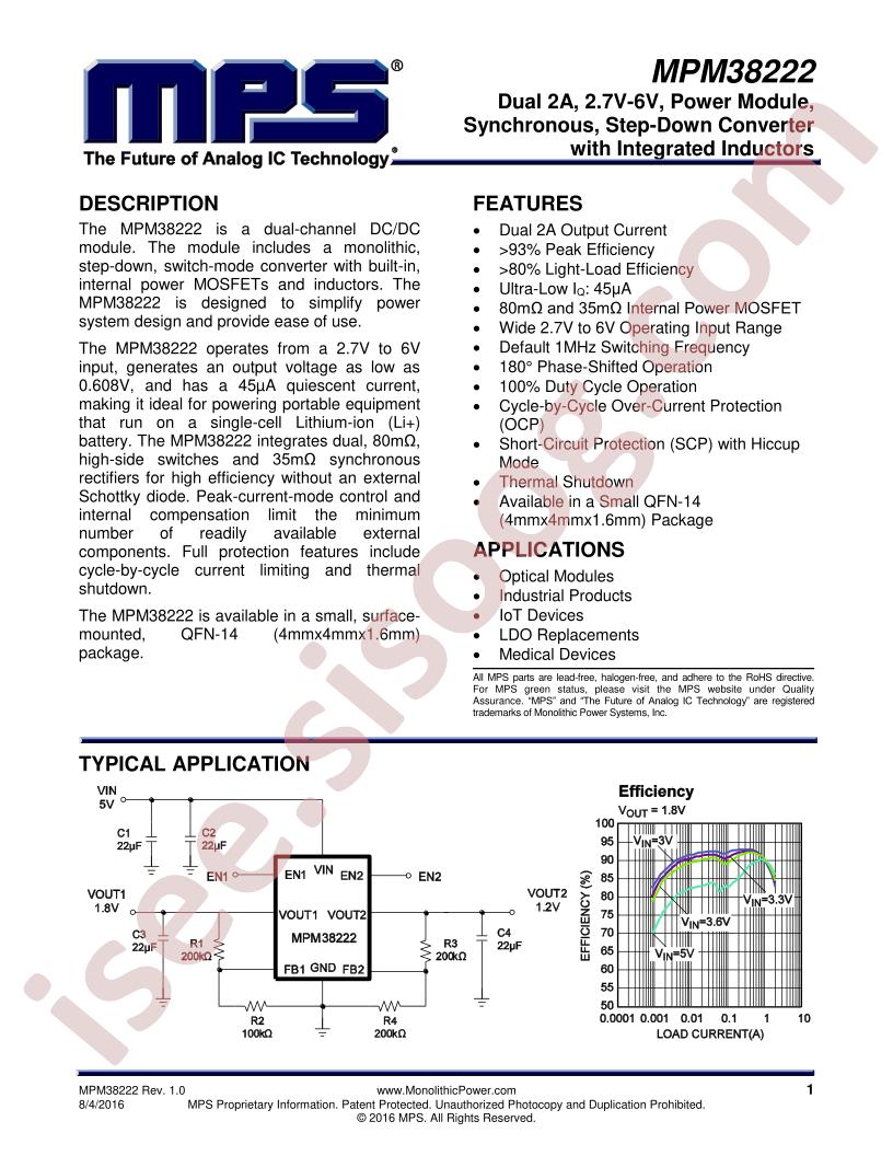 MPM38222 Datasheet