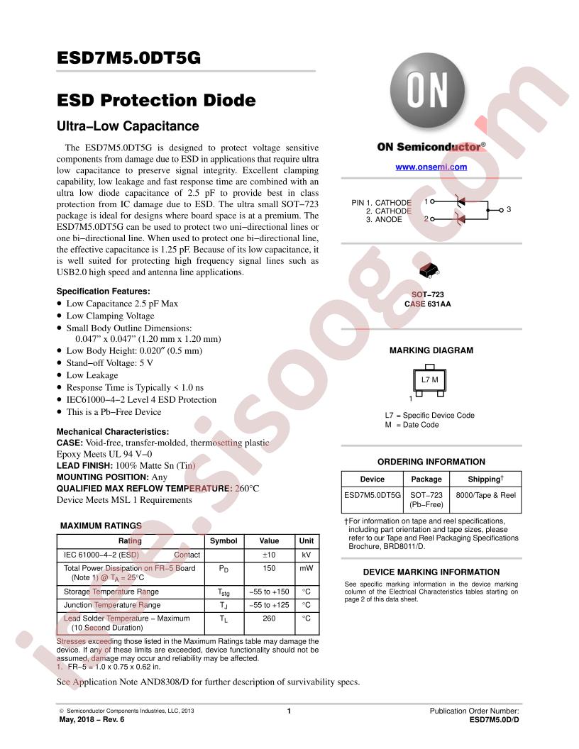 ESD7M5.0DT5G