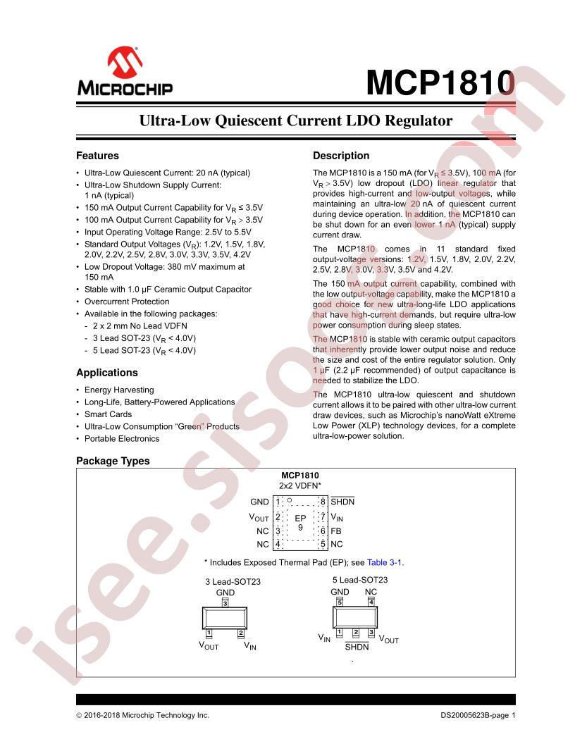 MCP1810 Datasheet