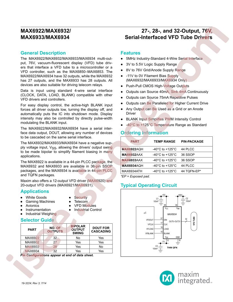 MAX6922,32-34