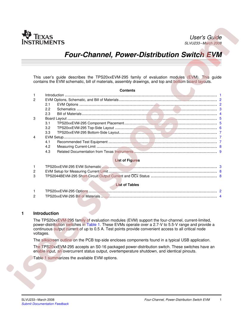 TPS20xxEVM-295 Guide