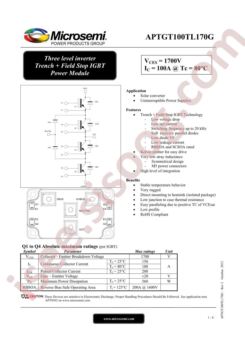 APTGT100TL170G