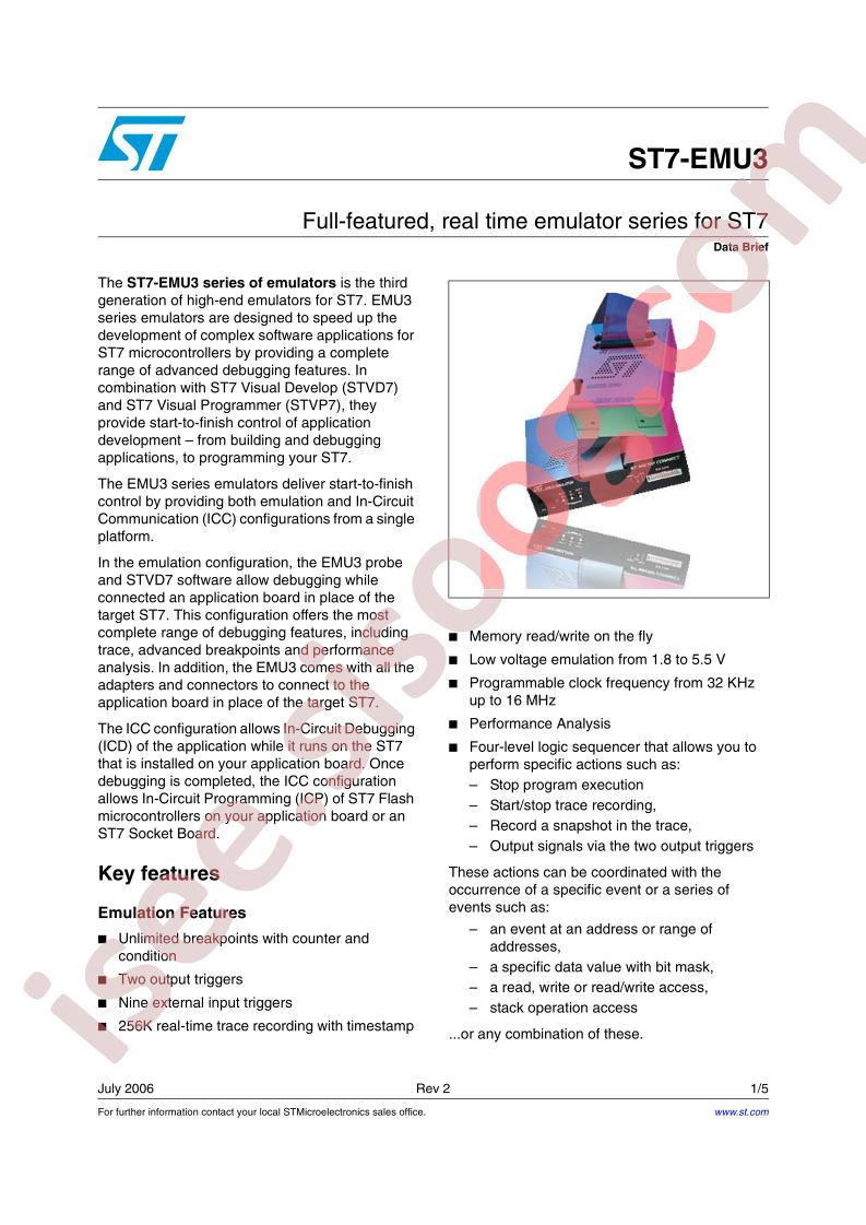 ST7-EMU3 Data Brief