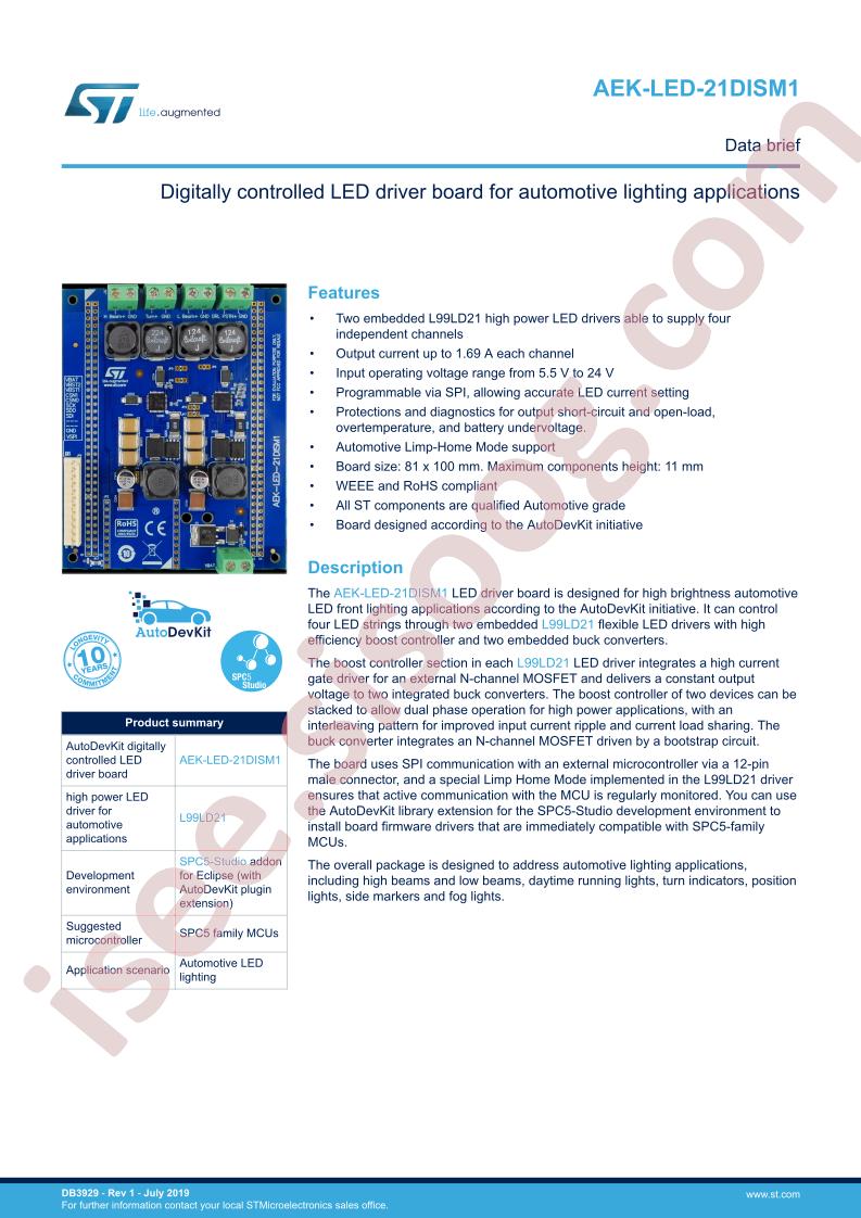 AEK-LED-21DISM1 Data Brief