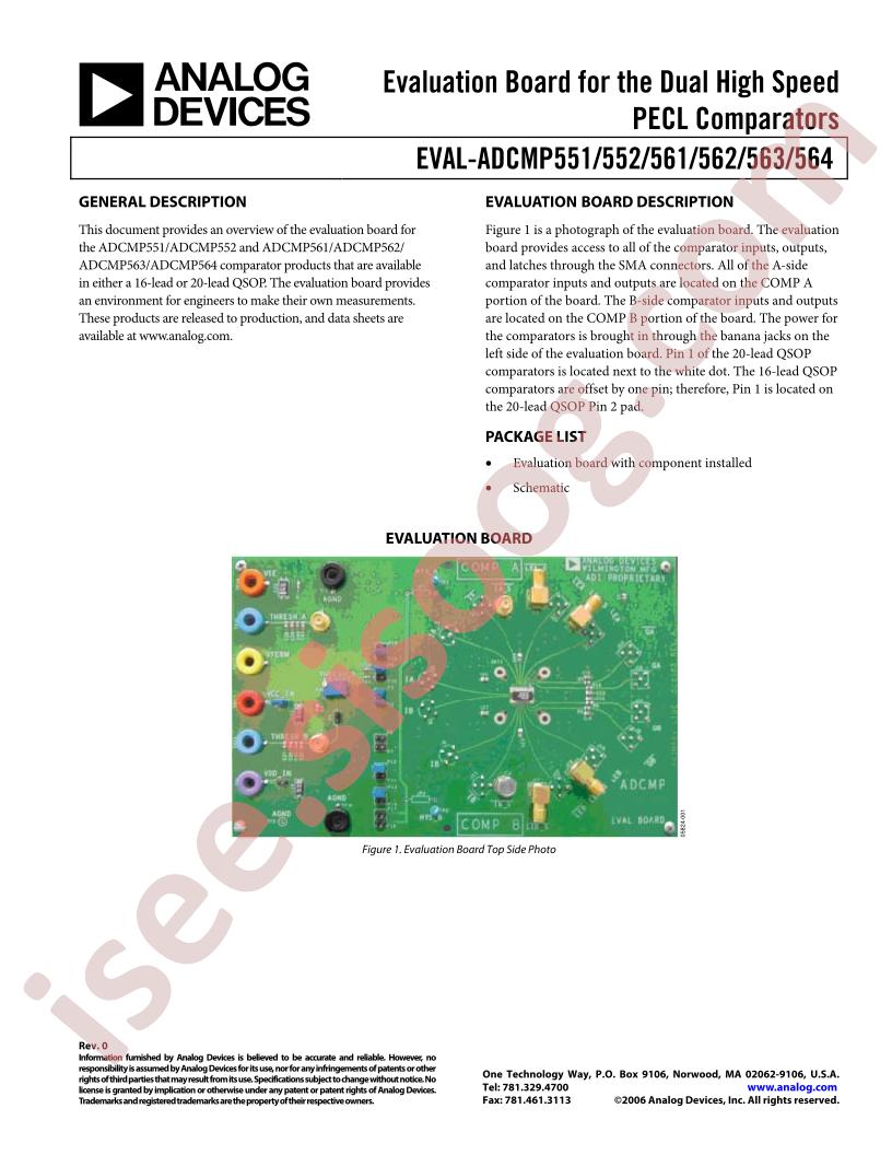 EVAL-ADCMP551-52/61-64
