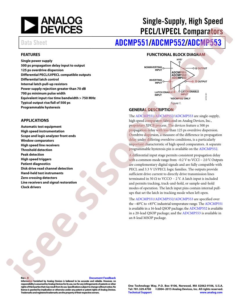 ADCMP551-553