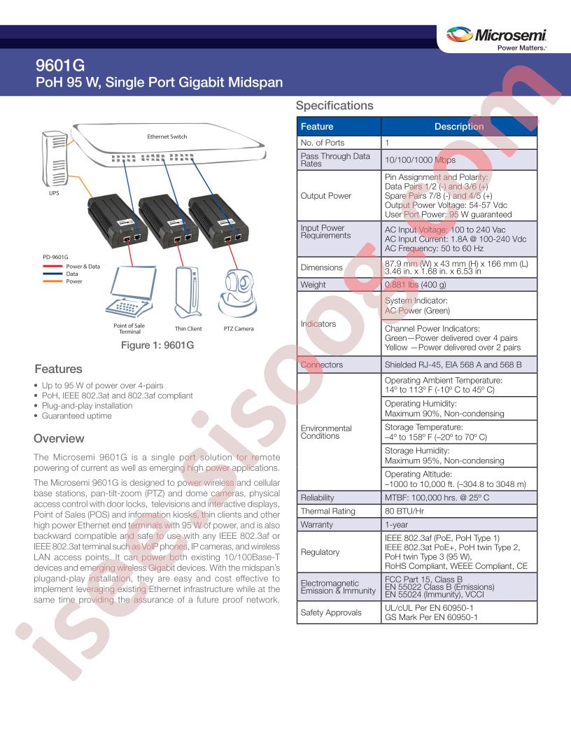 9601G Datasheet