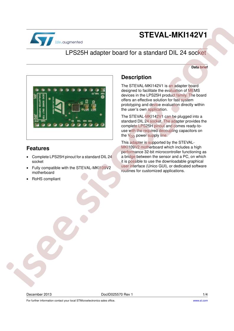 STEVAL-MKI142V1 Data Brief