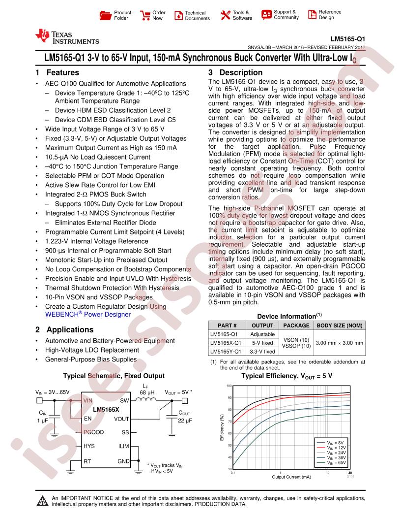 LM5165-Q1 Datasheet
