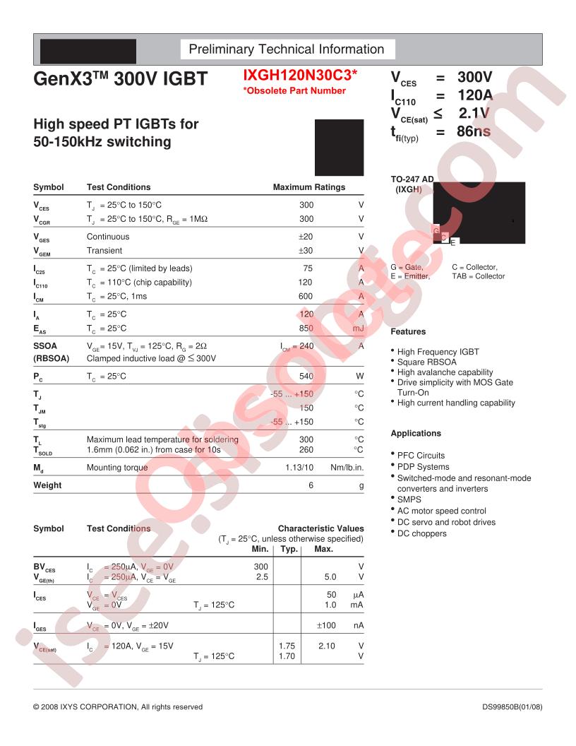 IXGH120N30C3
