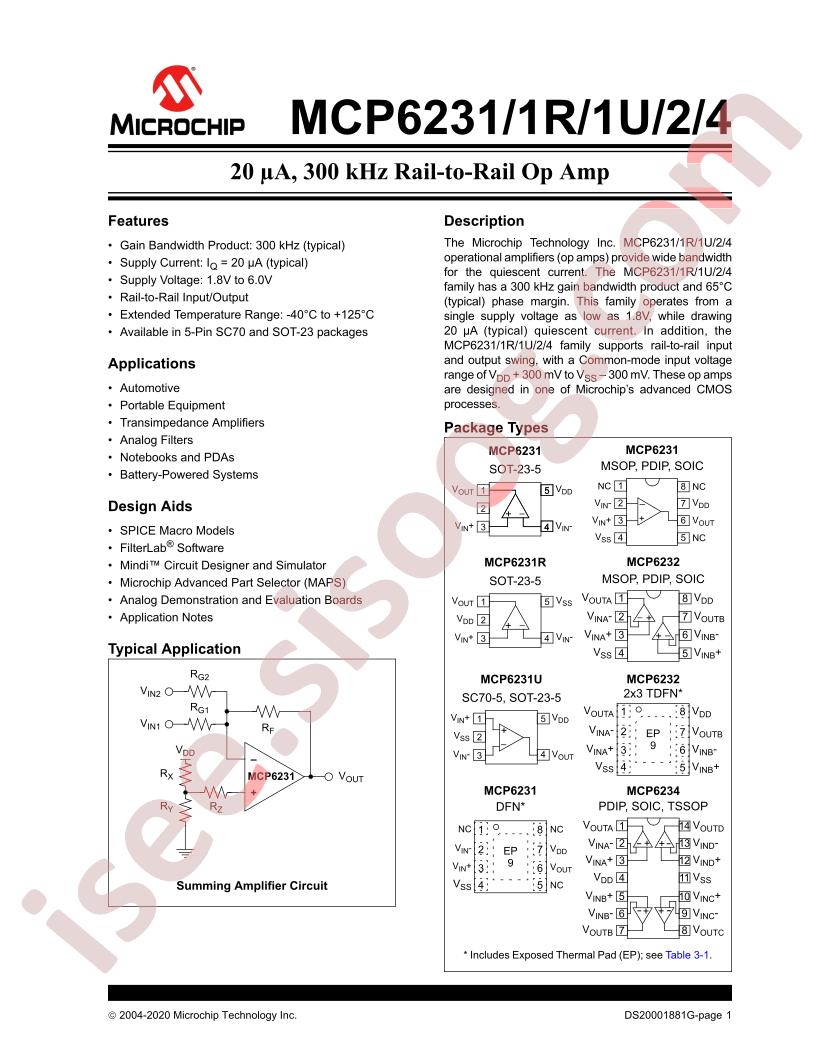 MCP6231, 2, 4