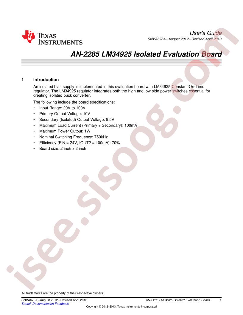 LM34925 Eval Board