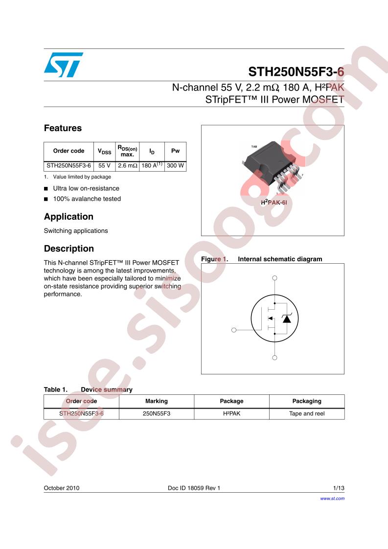 STH250N55F3-6