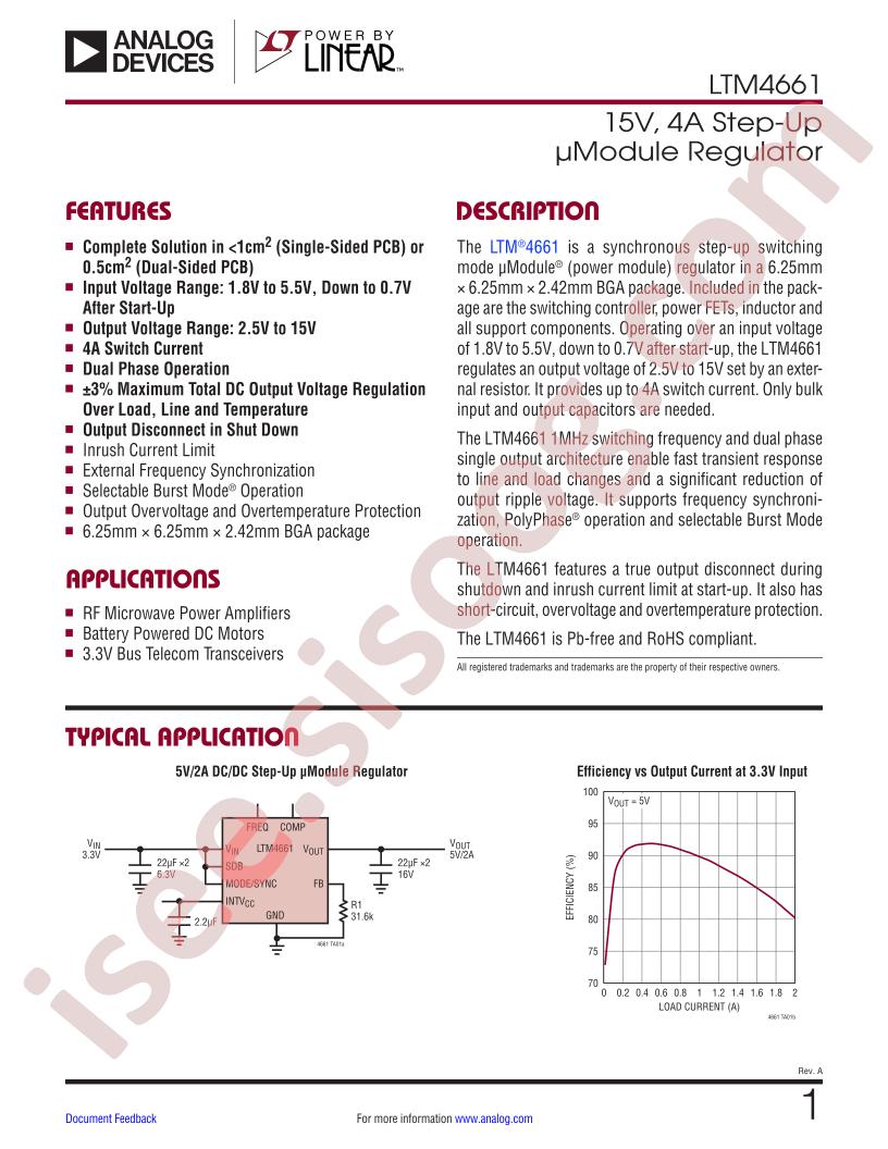 LTM4661 Datasheet