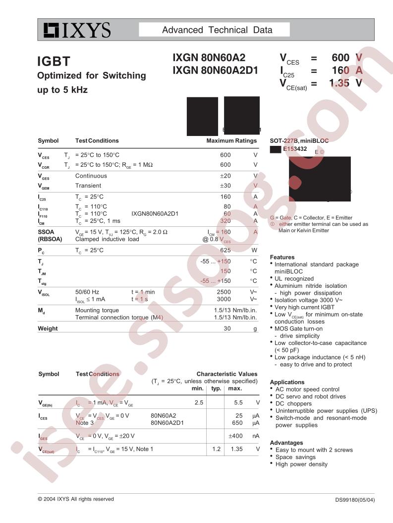 IXGN80N60A2(D1)