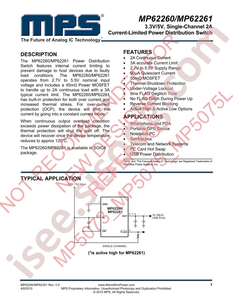 MP62260, MP62261 Datasheet