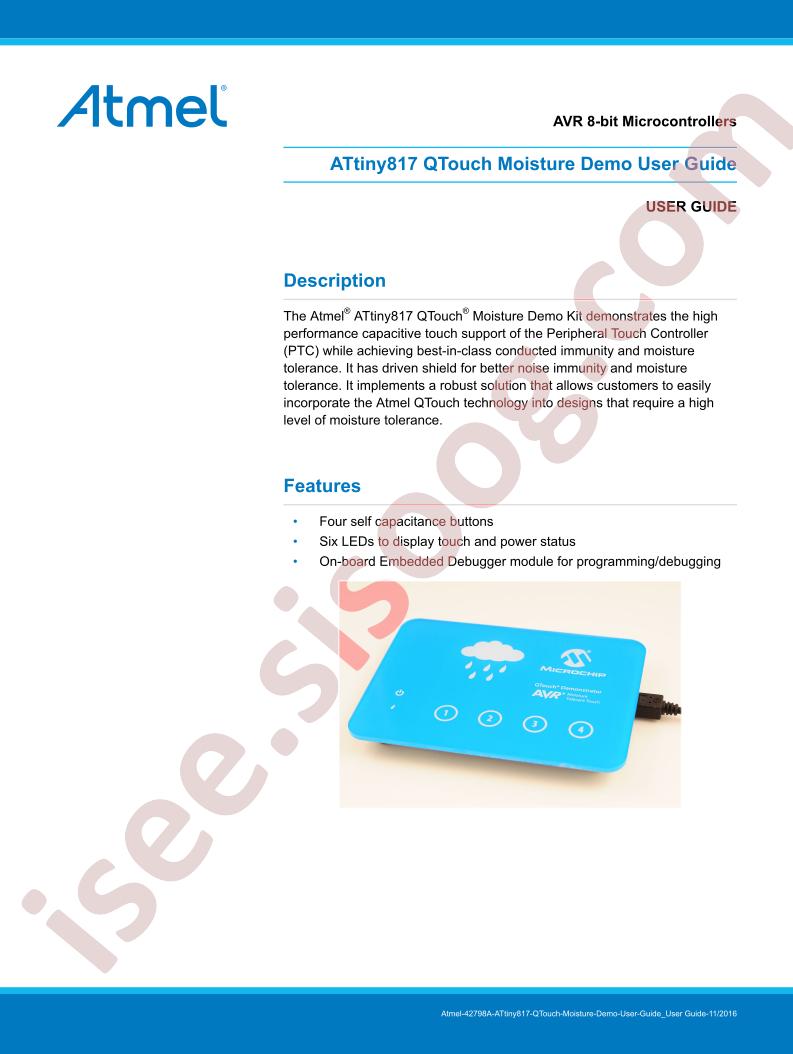 ATtiny817 QTouch Moisture Demo Guide