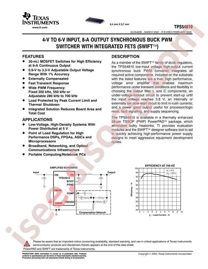 TPS54810 Datasheet