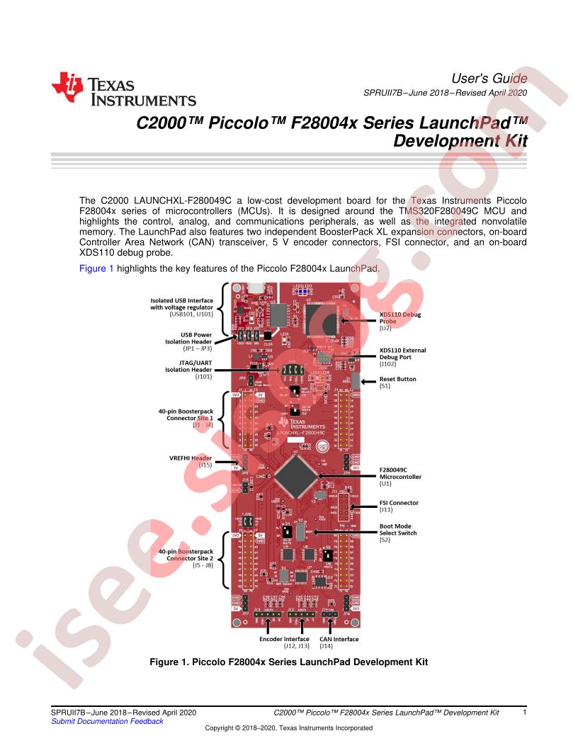 LAUNCHXL-F280049C User Guide