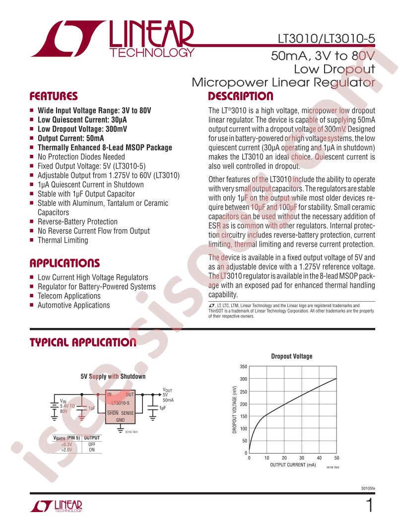 LT3010(-5) Datasheet