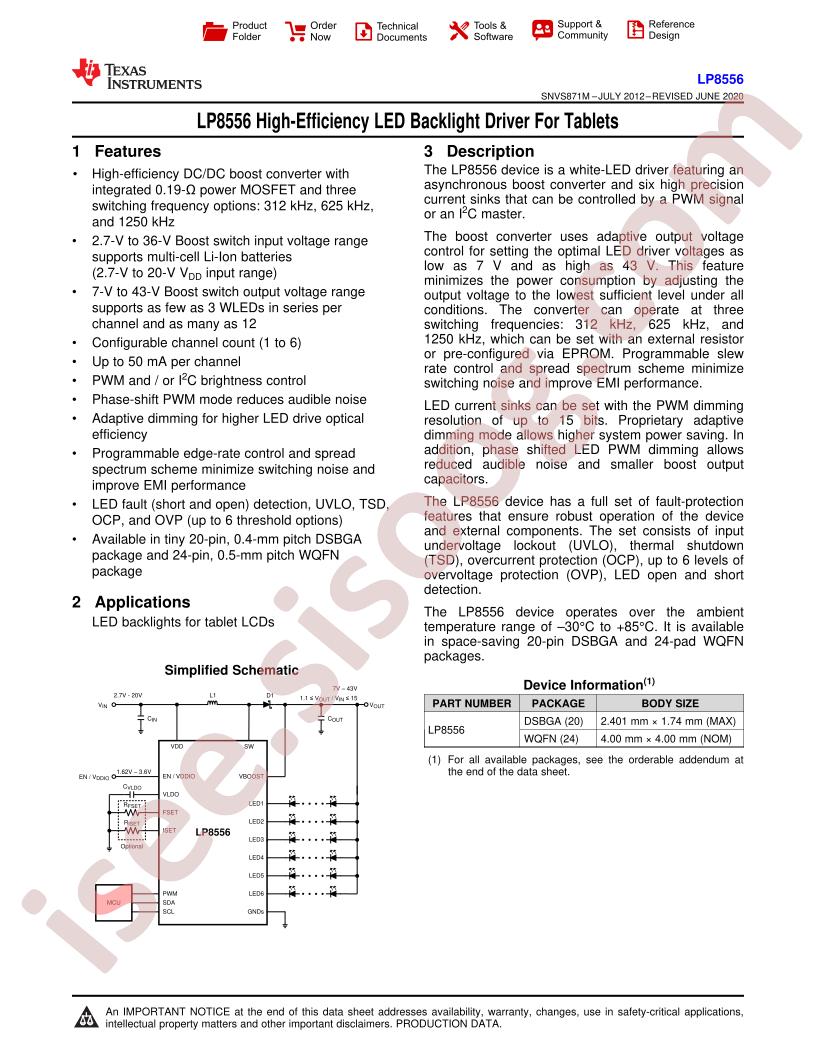 LP8556 Datasheet