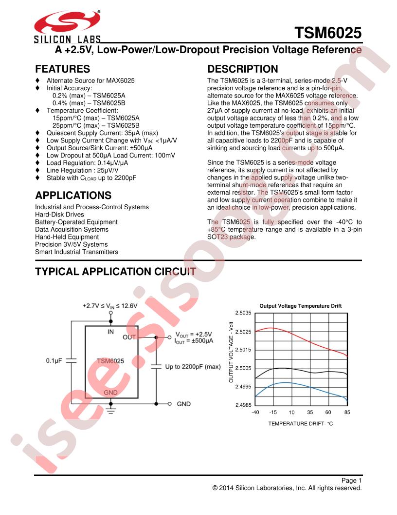 TSM6025 Datasheet