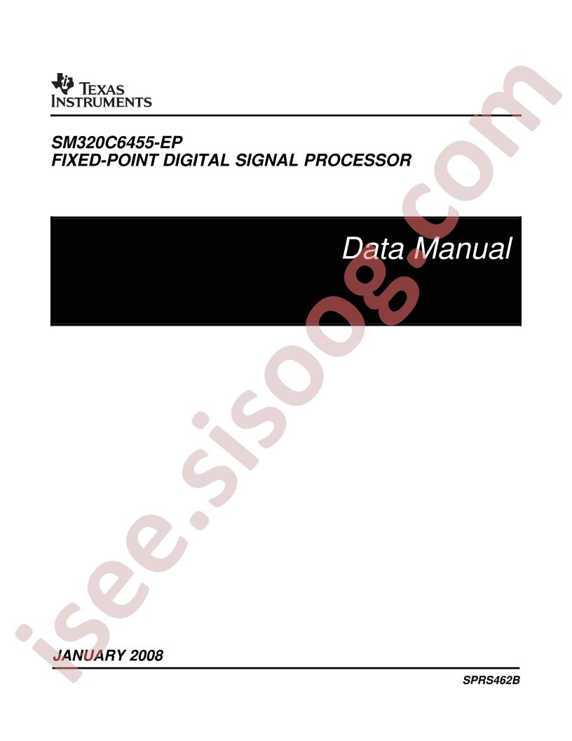 SM320C6455-EP Data Manual