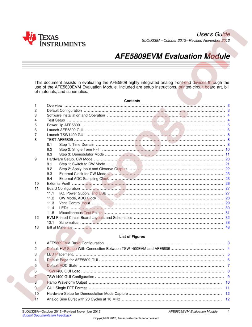 AFE5809EVM User Guide
