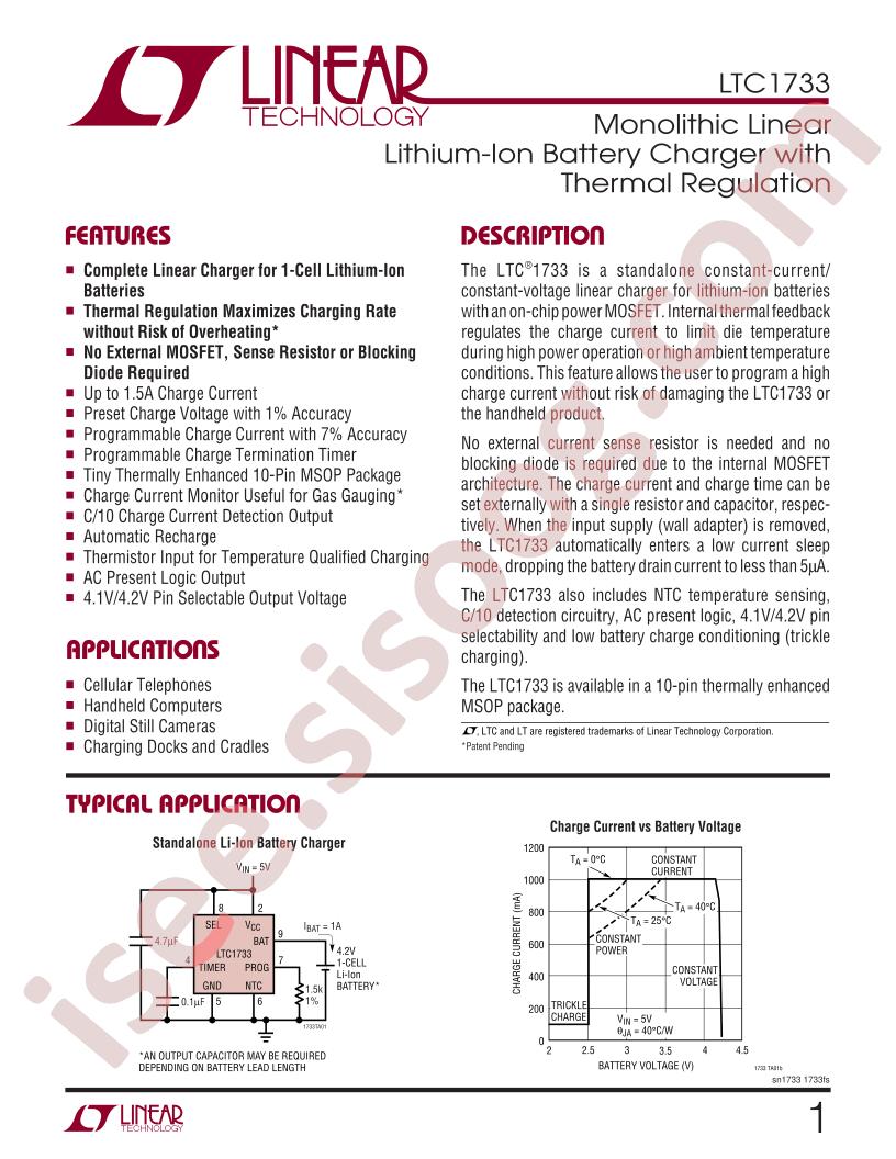 LTC1733 Datasheet