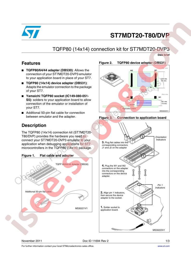 ST7MDT20-T80/DVP Data Brief