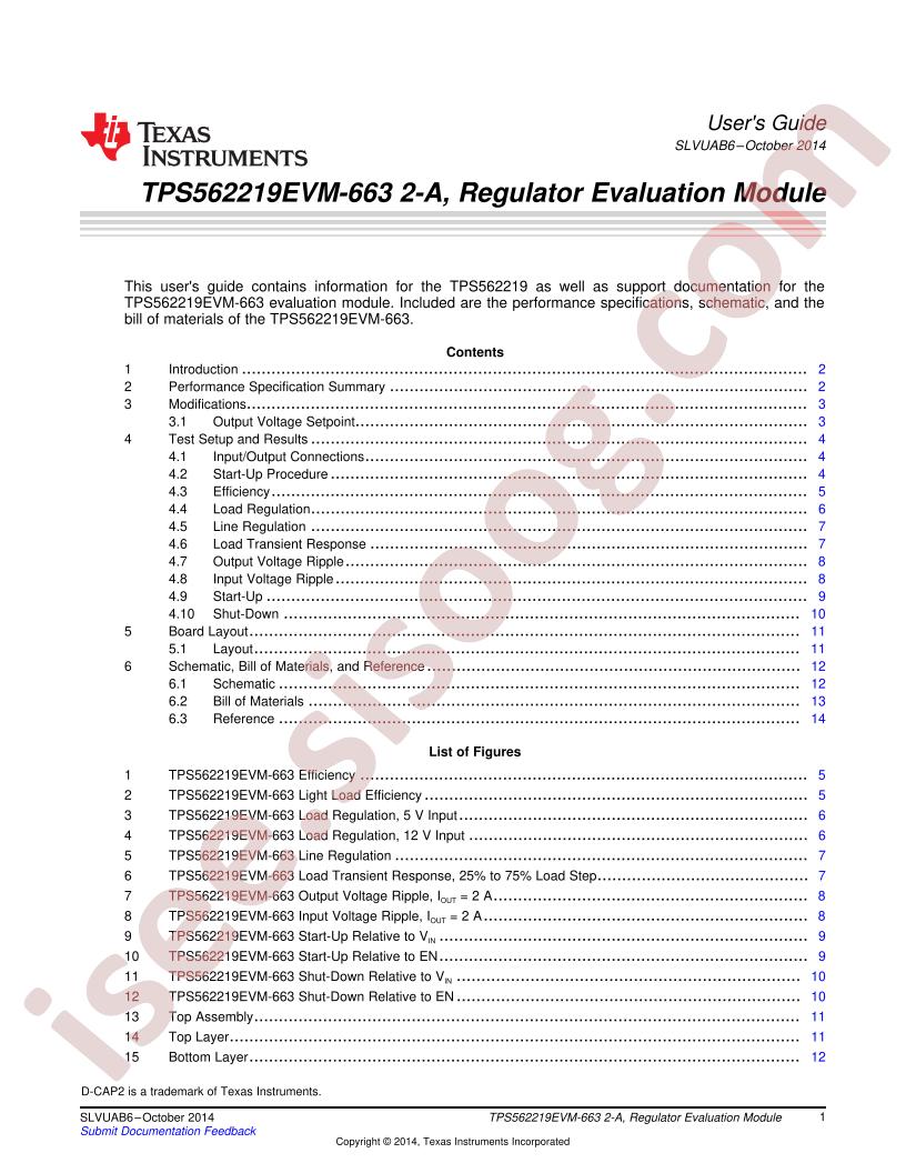 TPS562219EVM-663 User Guide