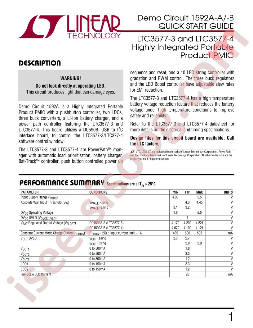 DC1592A-(A,B) Quick Start Guide
