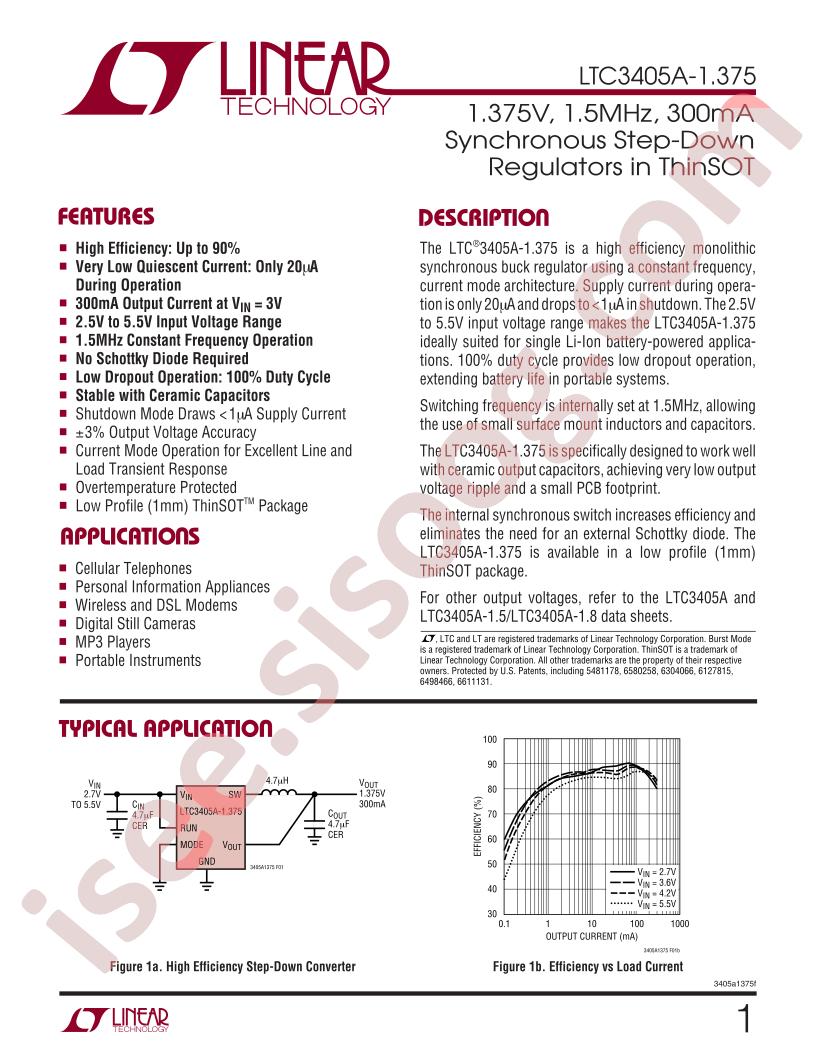 LTC3405A-1.375