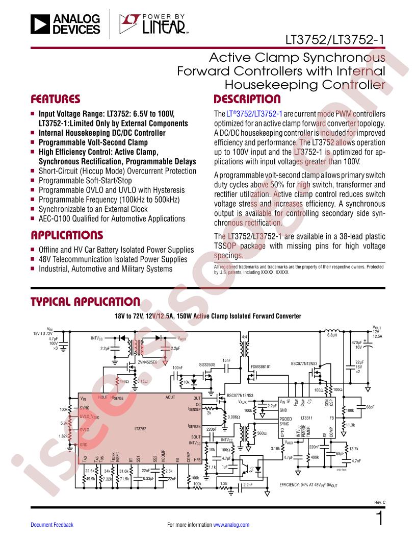 LT3752, LT3752-1