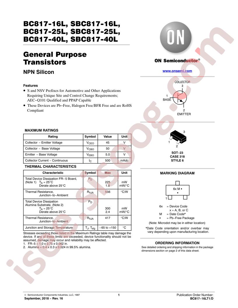 BC817-xxL, SBC817-xxL