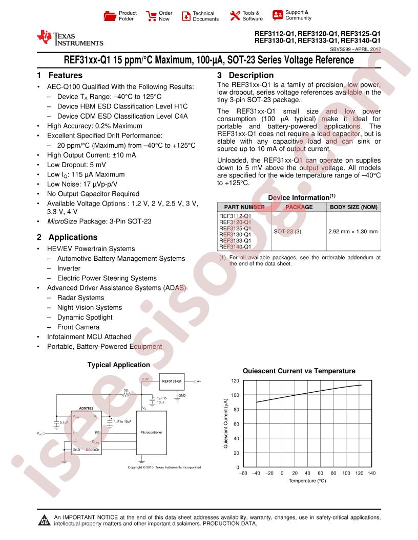 REF31xx-Q1 Datasheet
