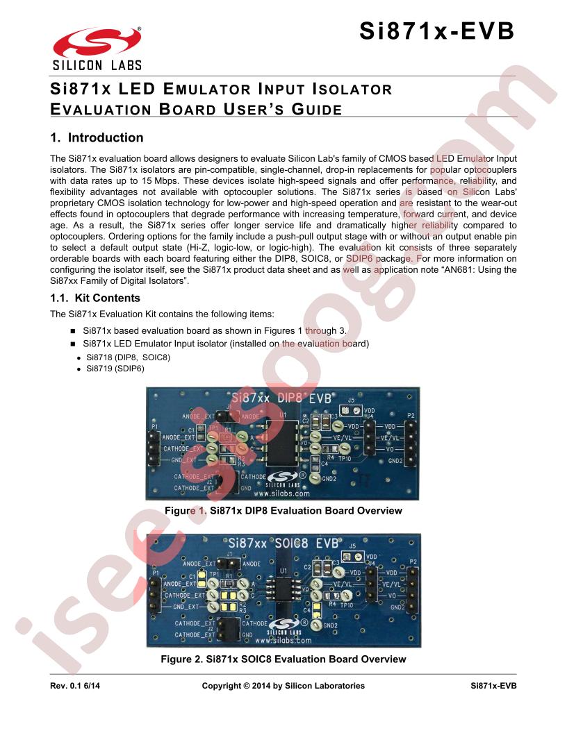 Si871x-EVB User Guide