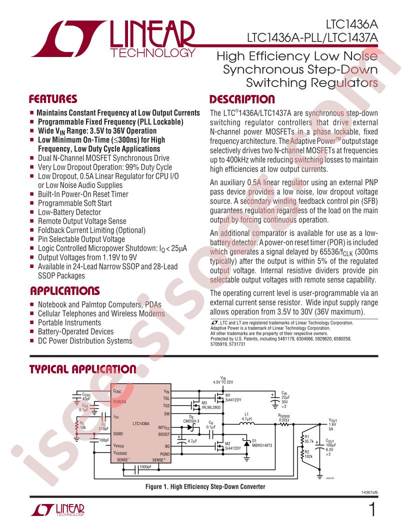 LTC1436A/-PLL, LTC1437A