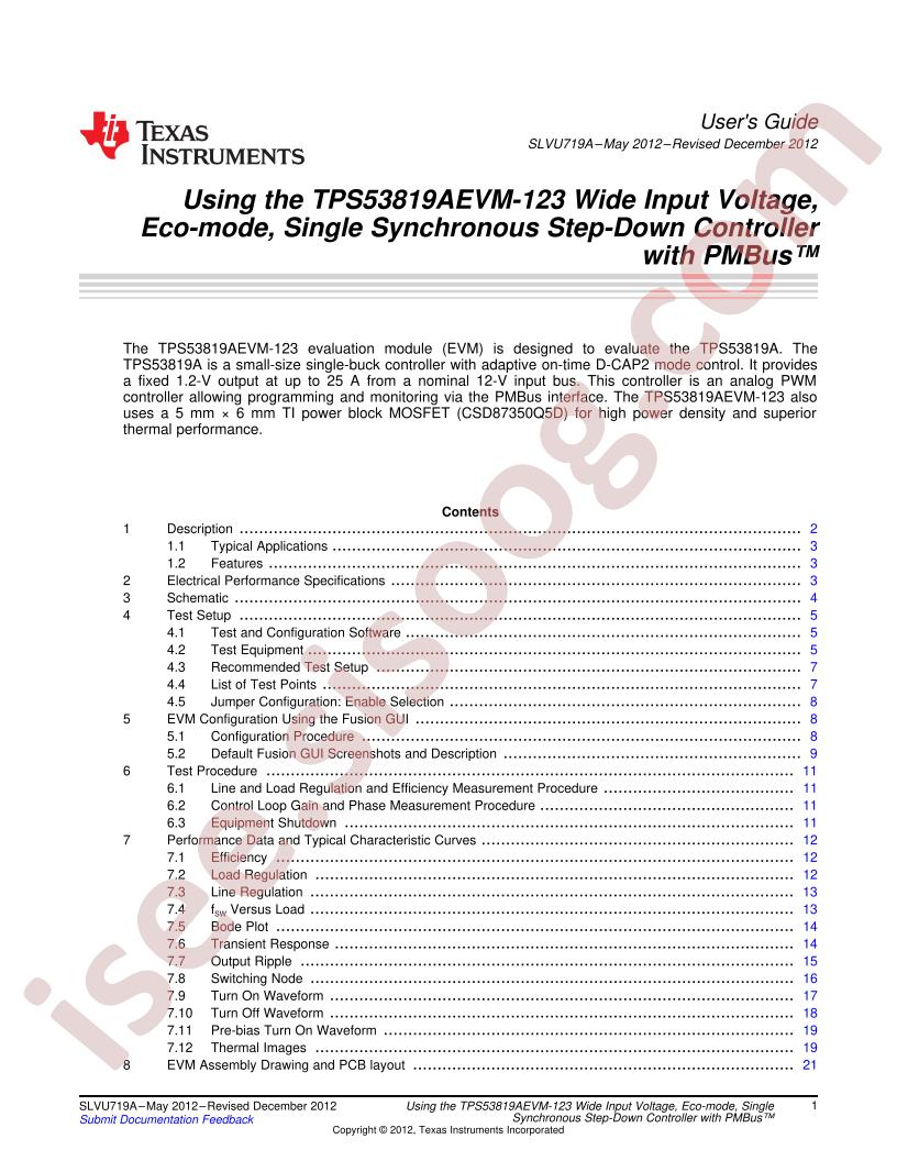 TPS53819AEVM-123 User Guide