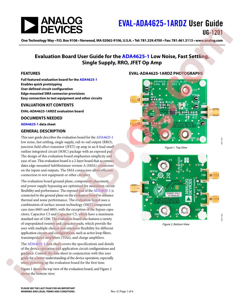 EVAL-ADA4625-1ARDZ Guide